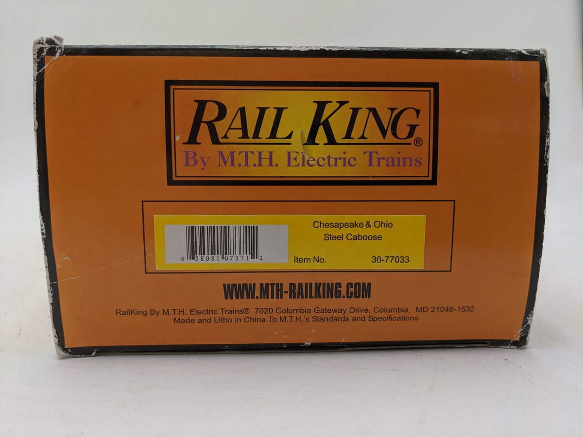 MTH 30-77033 O Gauge Chesapeake & Ohio Steel Caboose #A918 EX/Box