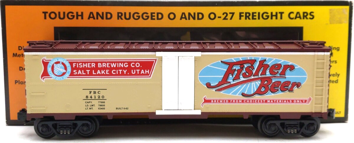 MTH 30-7850 Fisher Beer Modern Refrigerator Car #84120 LN/Box