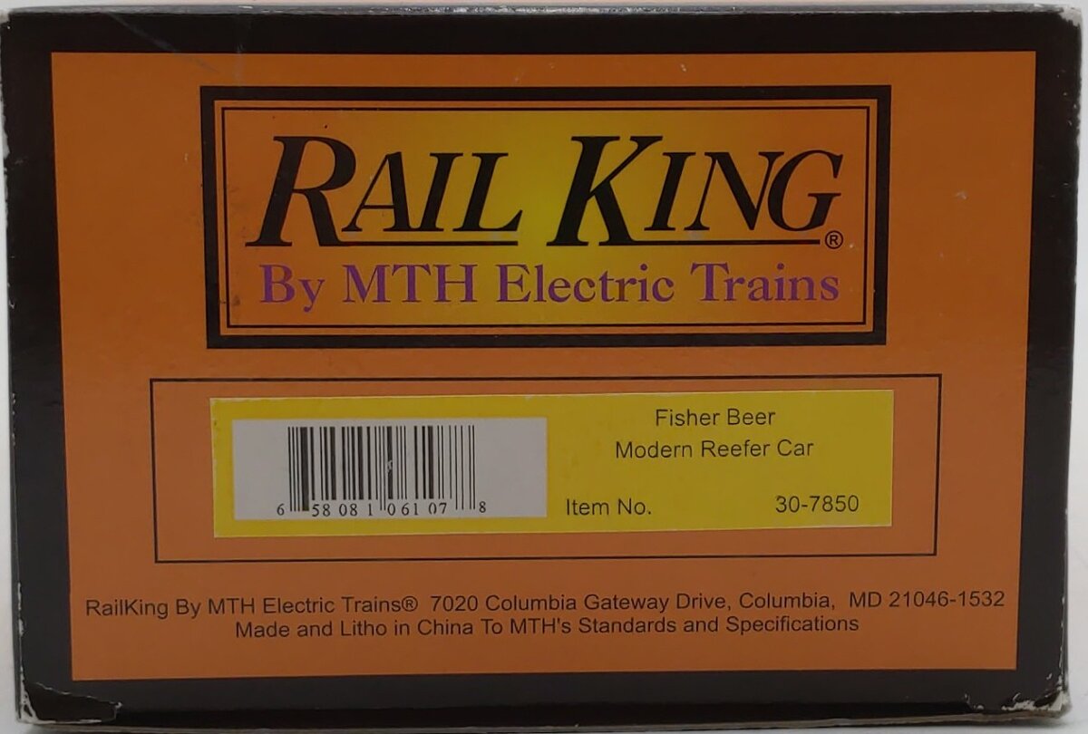 MTH 30-7850 Fisher Beer Modern Refrigerator Car #84120 LN/Box