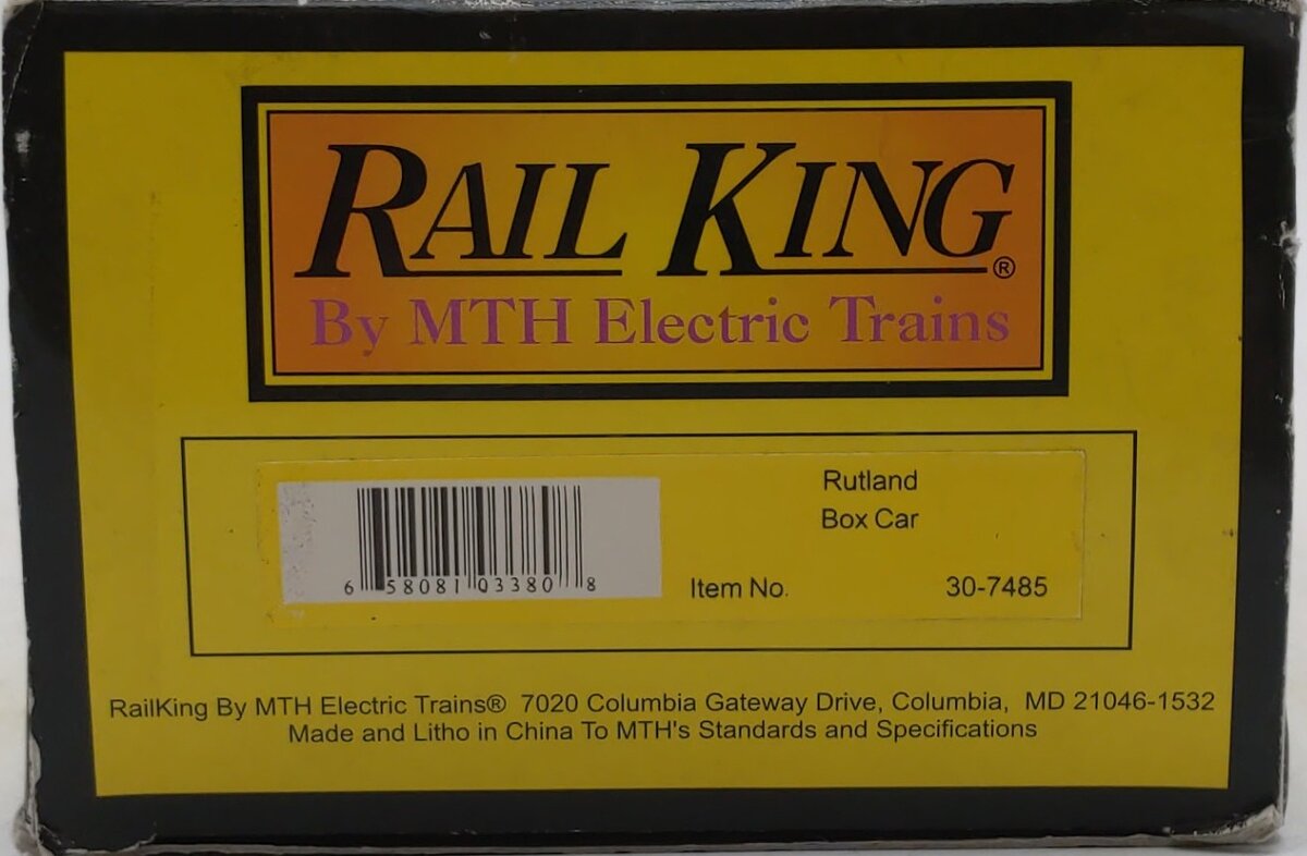 MTH 30-7485 O Gauge Rutland Box Car #6464-2001 LN/Box