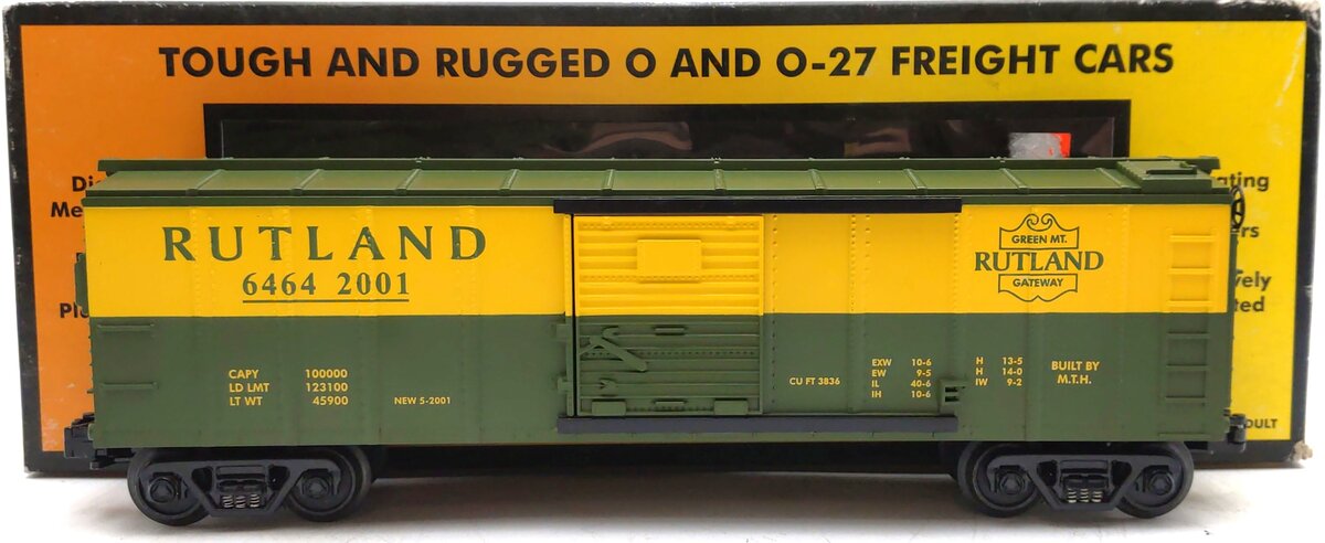 MTH 30-7485 O Gauge Rutland Box Car #6464-2001 LN/Box