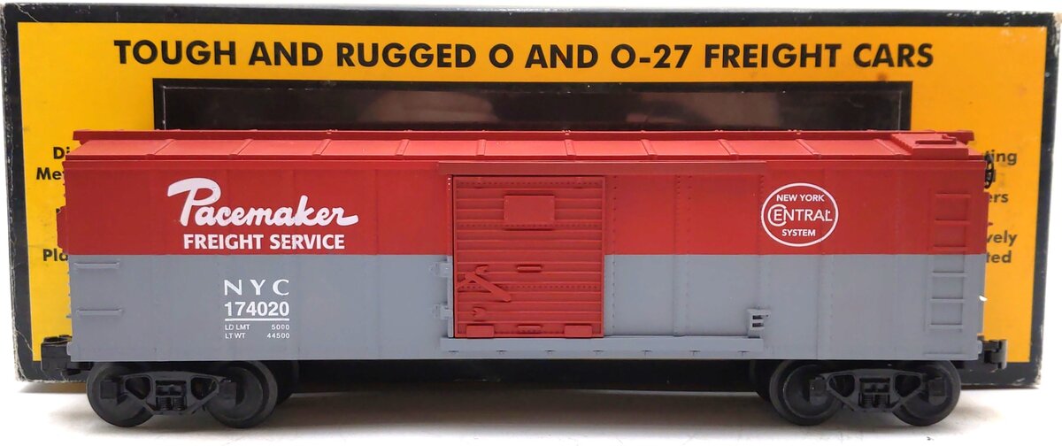 MTH 30-7407 O Gauge NYC Pacemaker Semi-Scale Boxcar #174020 LN/Box