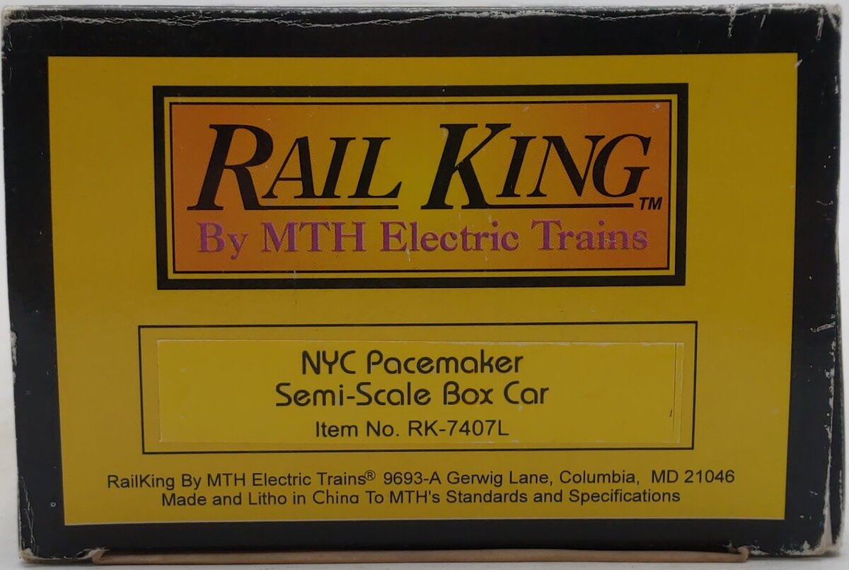MTH 30-7407 O Gauge NYC Pacemaker Semi-Scale Boxcar #174020 LN/Box