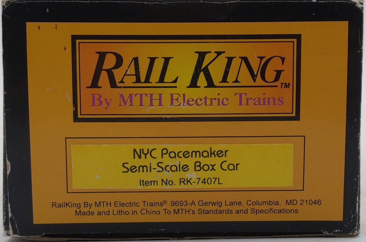 MTH 30-7407 O Gauge NYC Pacemaker Semi-Scale Boxcar #174020 LN/Box