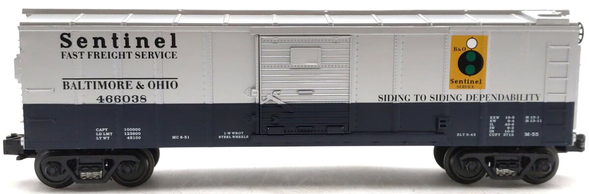 MTH O Gauge Baltimore & Ohio Sentinel Boxcar #466038 EX