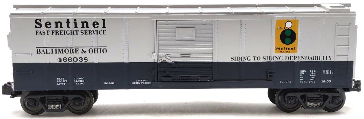 MTH O Gauge Baltimore & Ohio Sentinel Boxcar #466038 EX