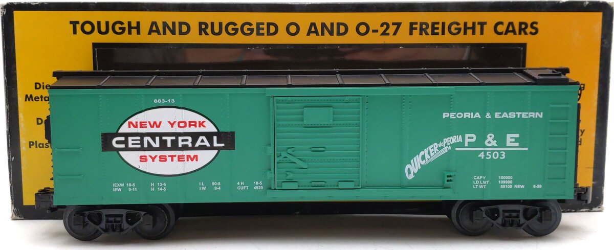 MTH 30-7414 O Gauge New York Central Boxcar #4503 EX/Box