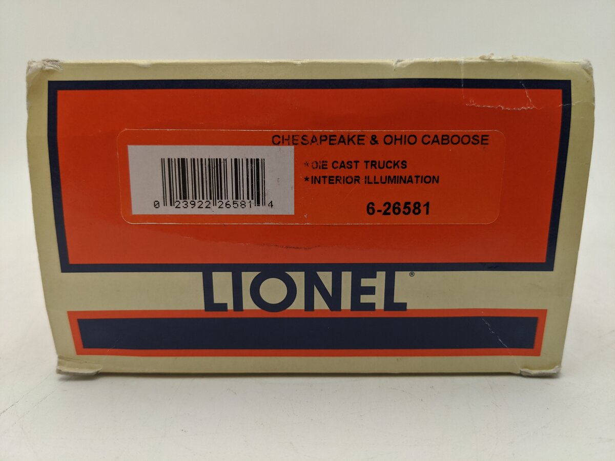 Lionel 6-26581 Chesapeake & Ohio Caboose #C-1831 EX/Box