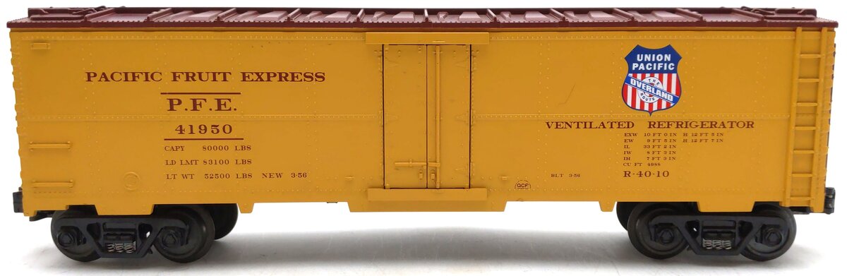MTH 30-7005C O Gauge Union Pacific PFE Reefer #41950 EX/Box