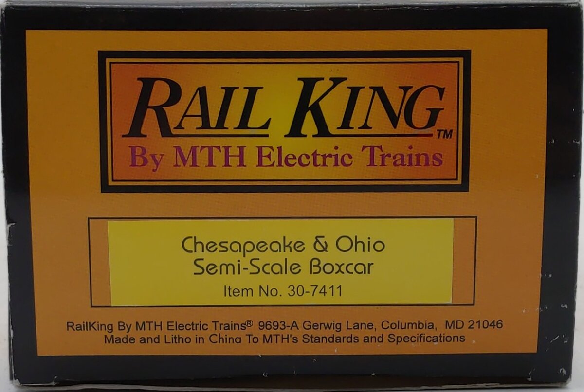 MTH 30-7411 O Gauge Chesapeake & Ohio Boxcar #18499 LN/Box