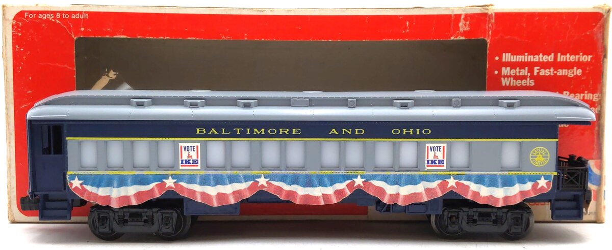 Lionel 6-9529 O Baltimore & Ohio Eisenhower Campaign Observation Car EX/Box