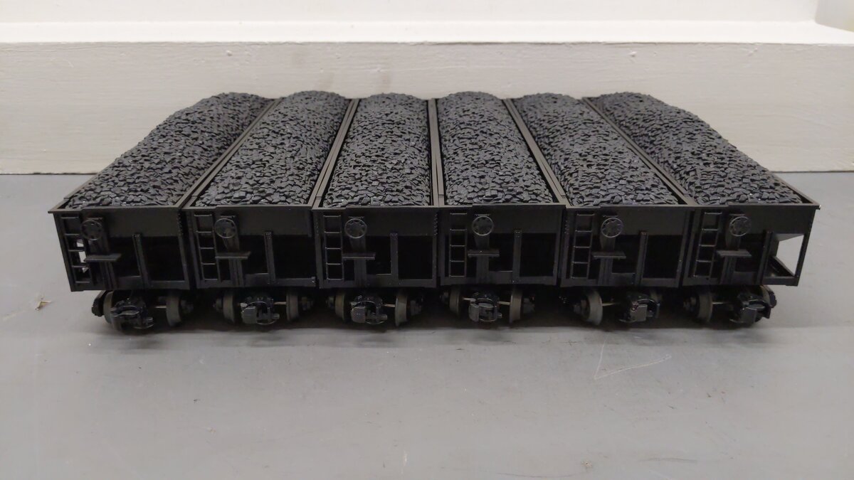 MTH 30-7536 O Gauge Norfolk & Western 4-Bay Hopper with Coal Load 6-Car Set #2 EX/Box