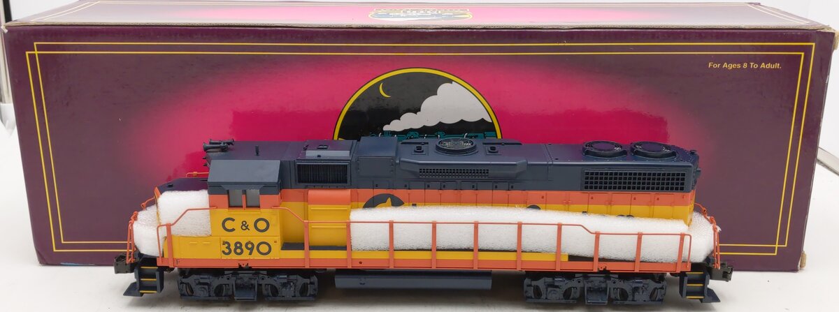 MTH 20-2186-1 O Gauge Chessie System GP-38-2 Diesel Locomotive w/ PS1 #3890 EX/Box