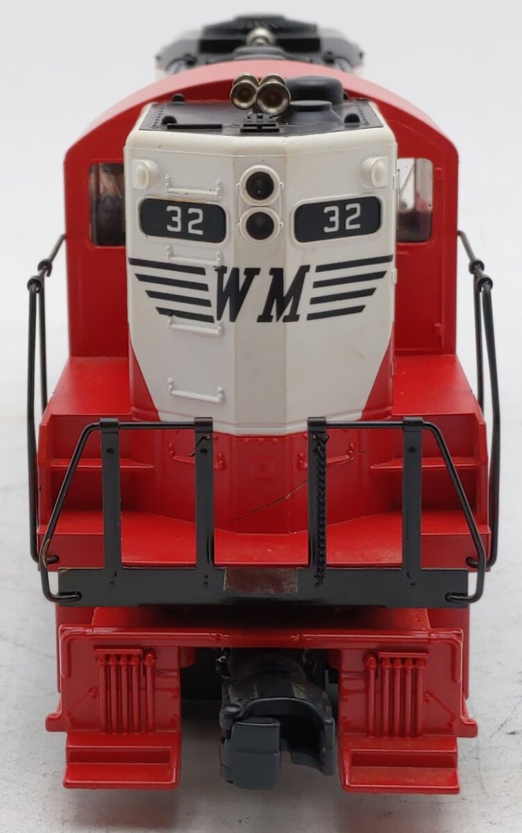 MTH 20-2175-1 O Gauge Western Maryland GP-9 Diesel Engine w/PS1 #32 VG/Box