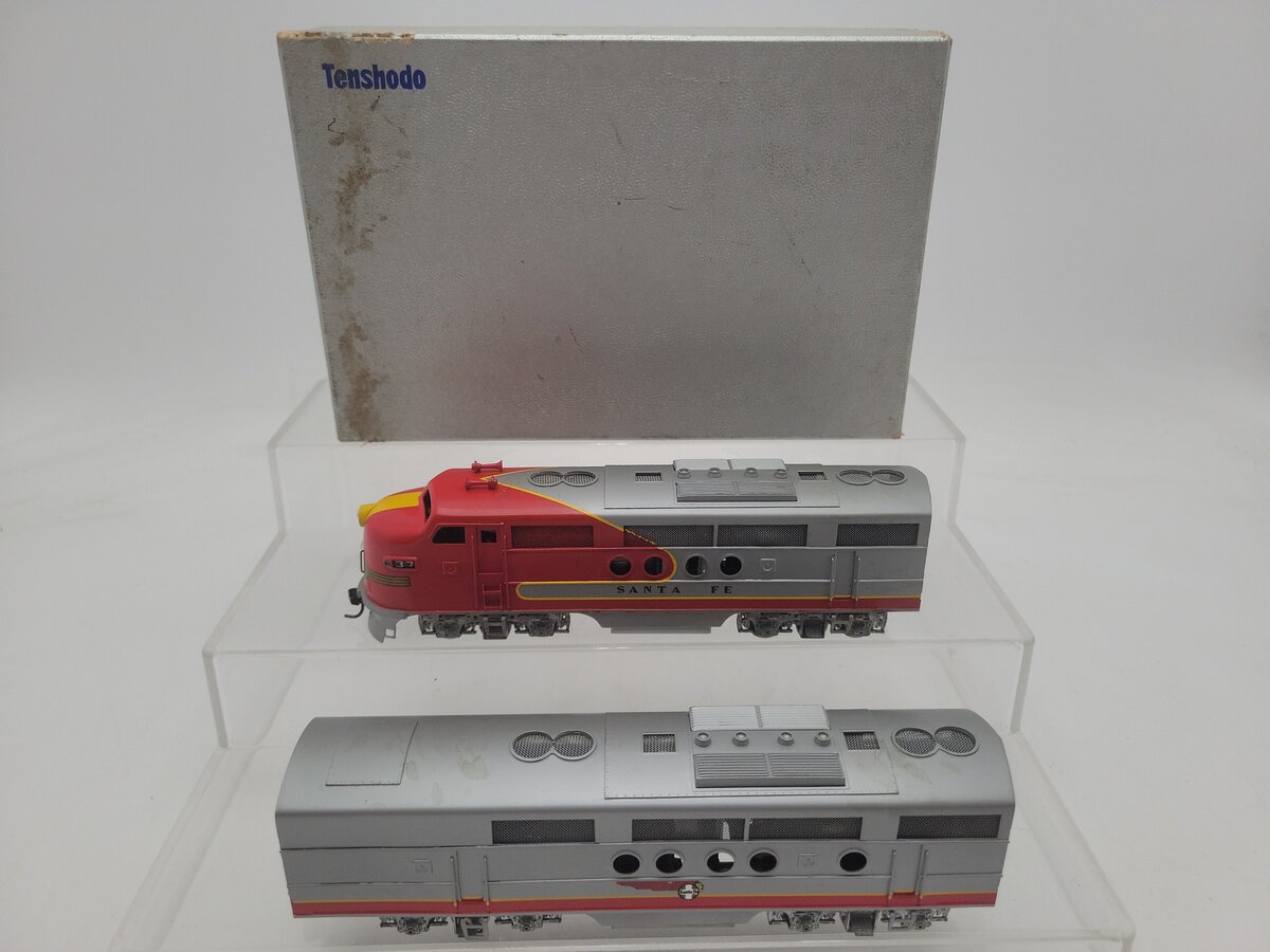Tenshodo 106/107 HO Scale BRASS Santa Fe EMD AB Diesel Set VG/Box