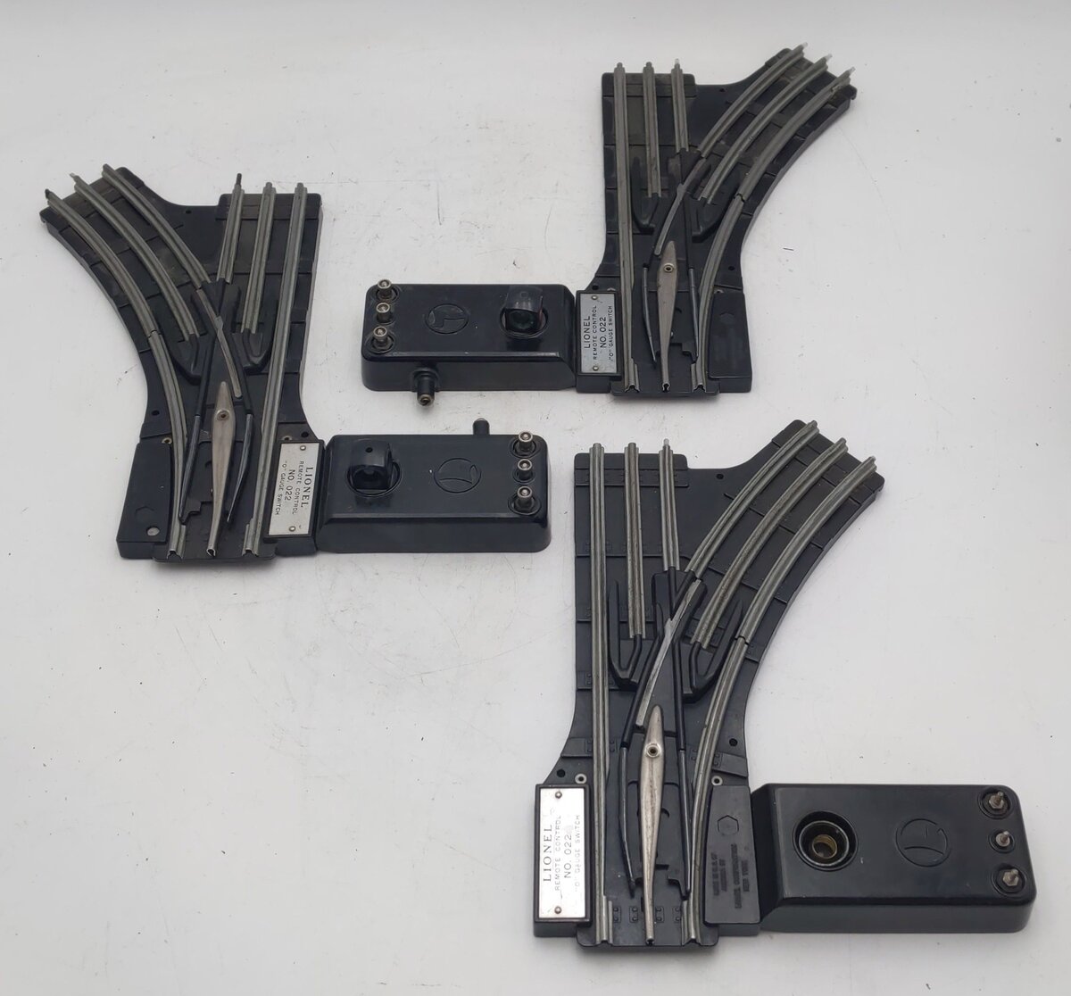 Lionel Vintage O Gauge 022 Left & Right Hand Switches [3] VG