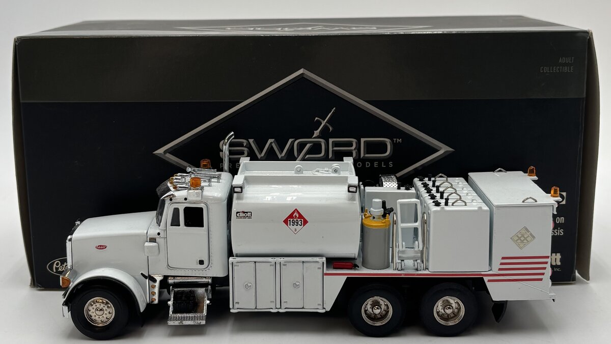 Sword Models SW2041-W 1:50 White Peterbilt 357 w/Elliot Fuel and Lube Body LN/Box