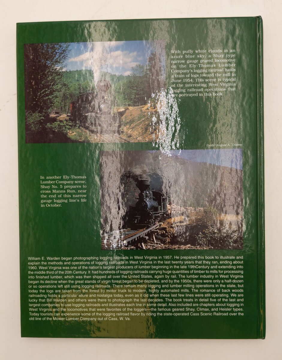 West Virginia Logging Railroads Hardcover Book By William E. Warden EX