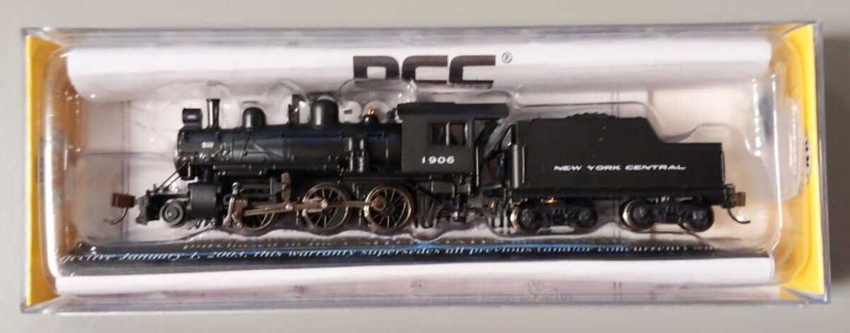 Bachmann 51752 N New York Central Alco 2-6-0 Steam Loco & Tender w/DCC #1906 LN/Box