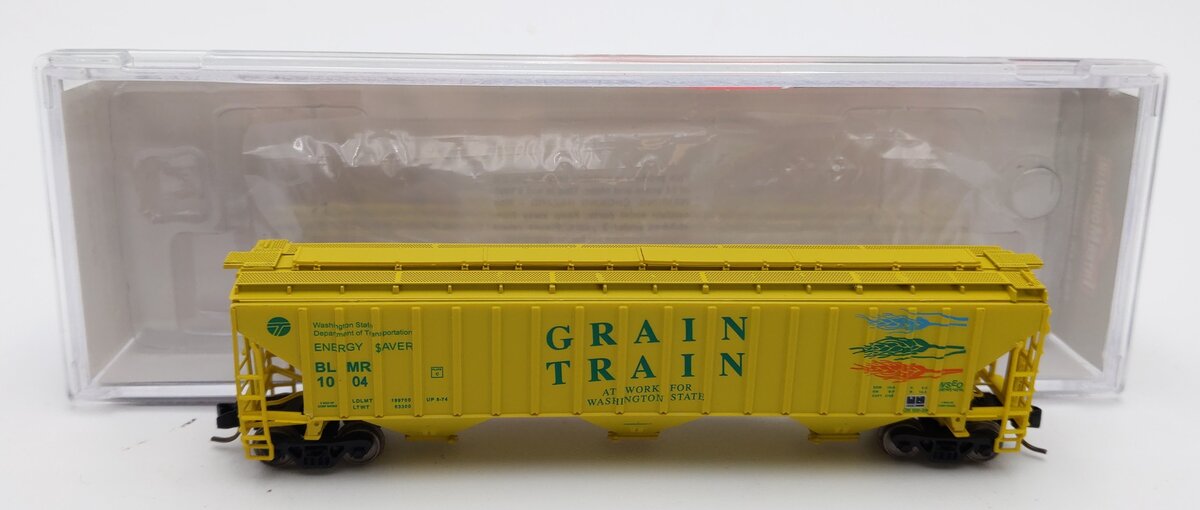 InterMountain 65330-04 N Scale Grain Train Rib Sided 3-Bay Hopper #1004 LN/Box