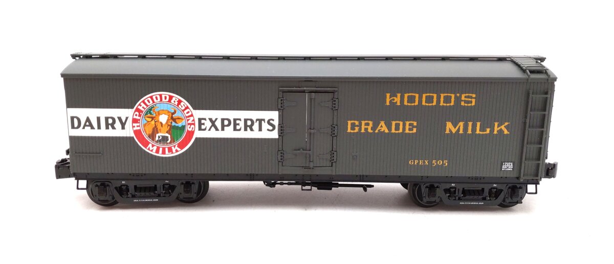 Lionel 6-17375 O Gauge Hood's Milk Refrigerator Car #505 EX/Box