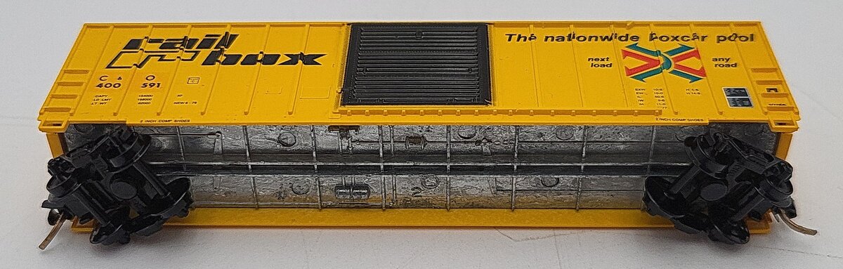 Roundhouse 8843 N Scale C&O Rail Box Box Car #400591 Assembled LN/Box