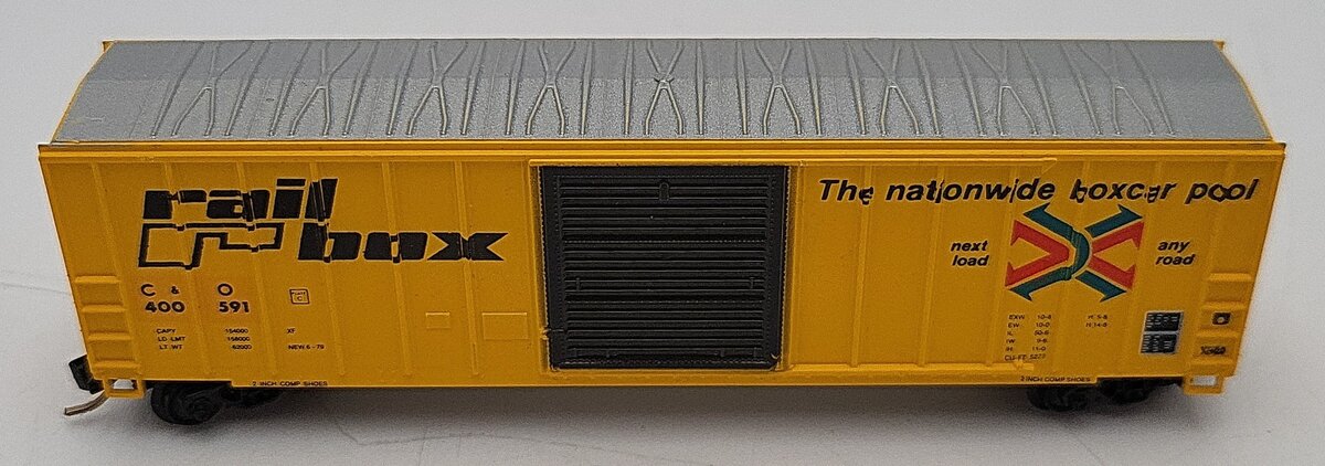 Roundhouse 8843 N Scale C&O Rail Box Box Car #400591 Assembled LN/Box