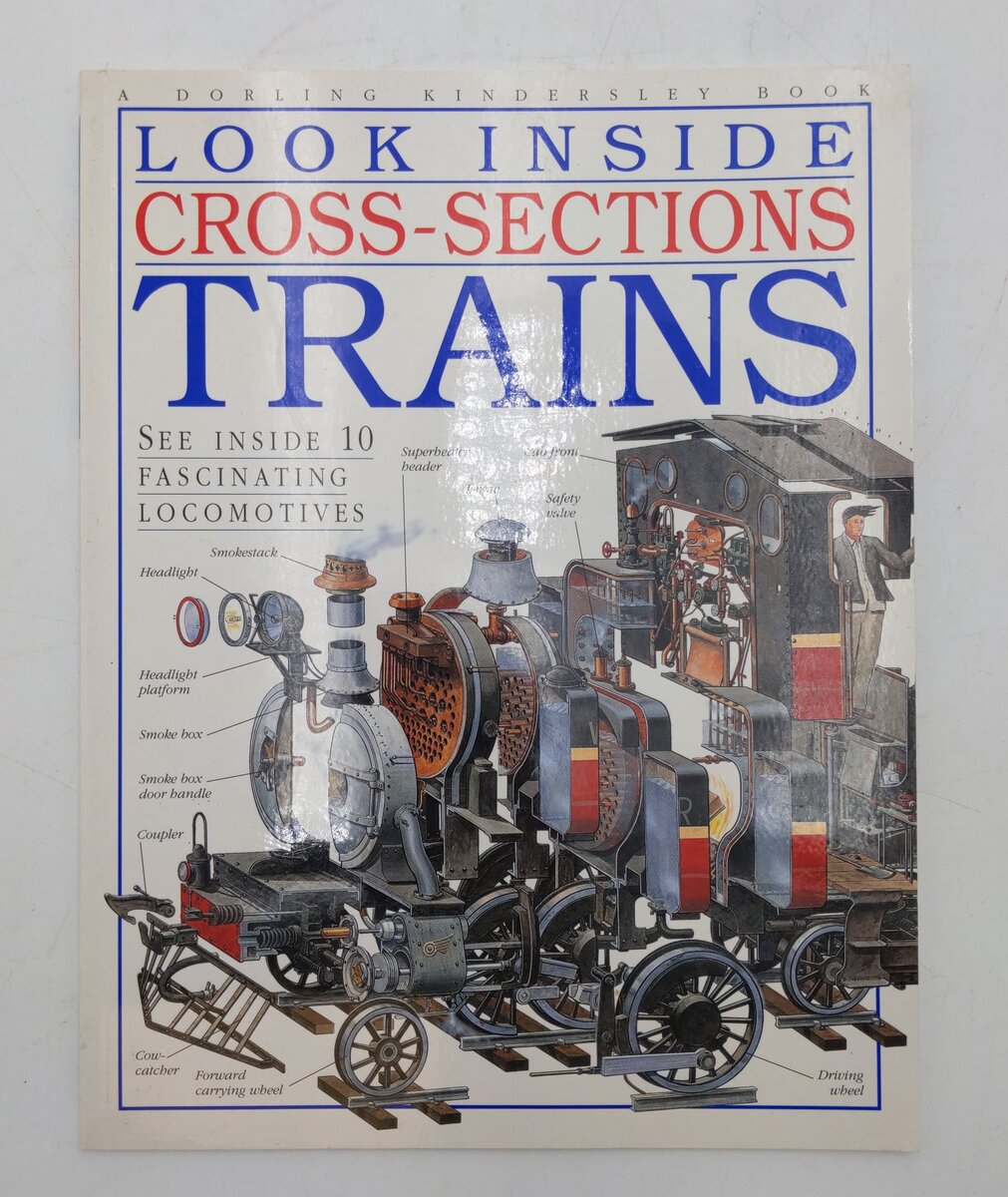 Look Inside Cross-sections Trains Paperback Book By Michael Johnstone NEW