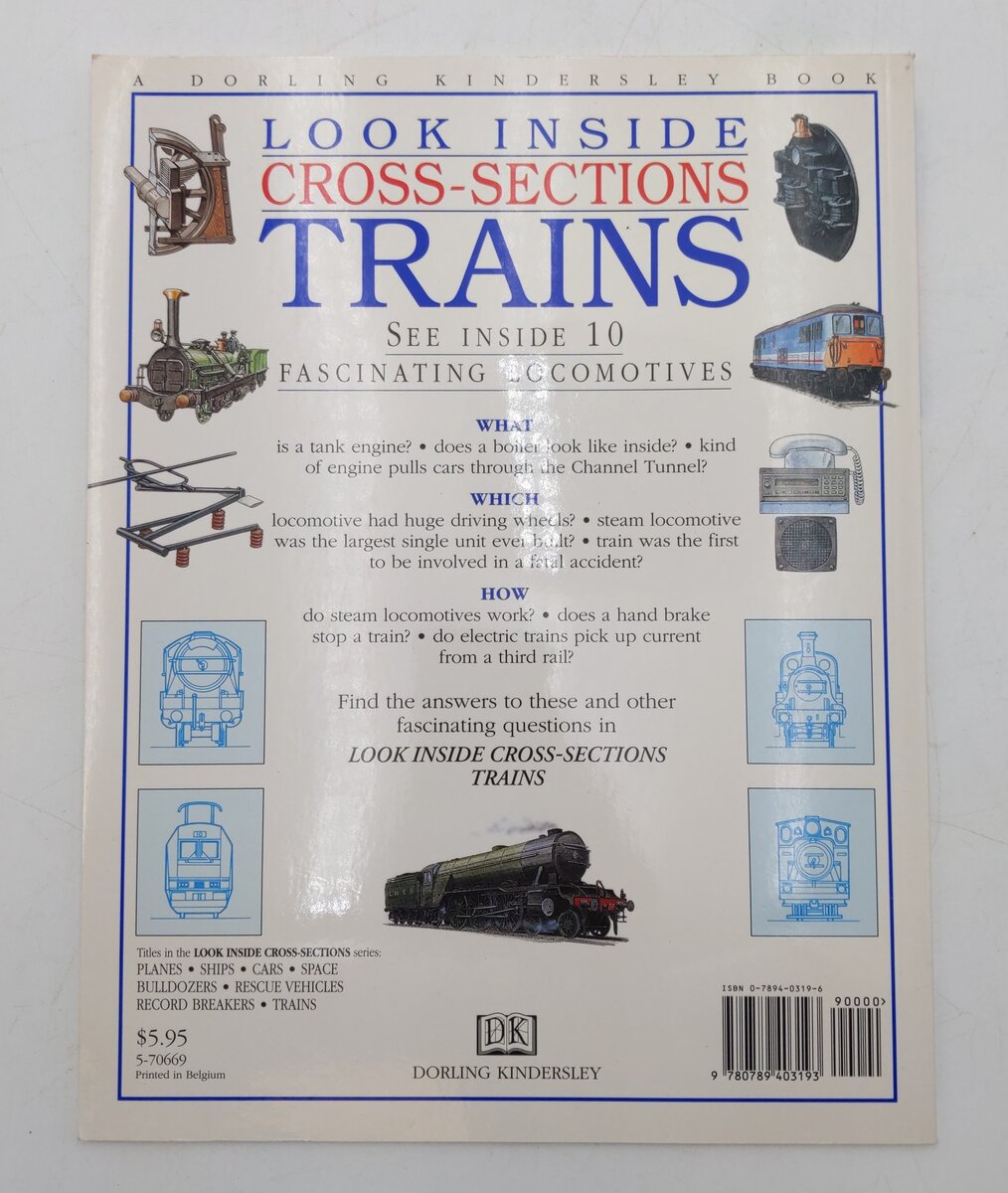 Look Inside Cross-sections Trains Paperback Book By Michael Johnstone NEW