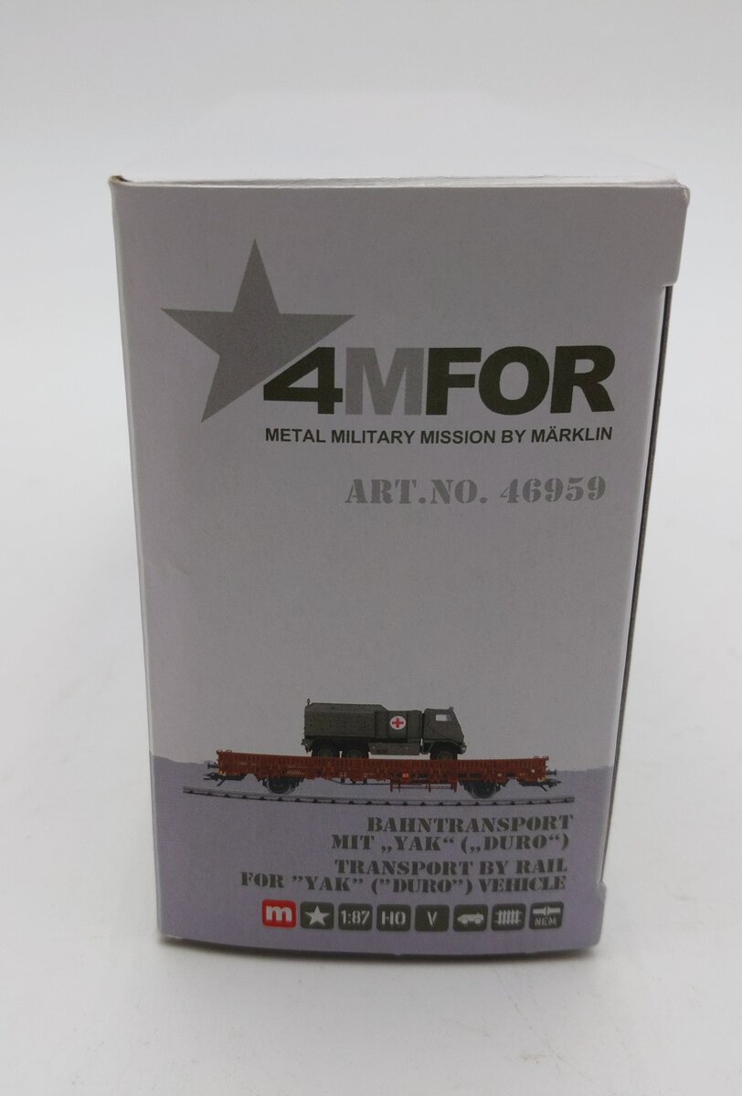 Marklin 46959 HO Scale Deutsche Bahn Flatcar w/ Transport Truck LN/Box