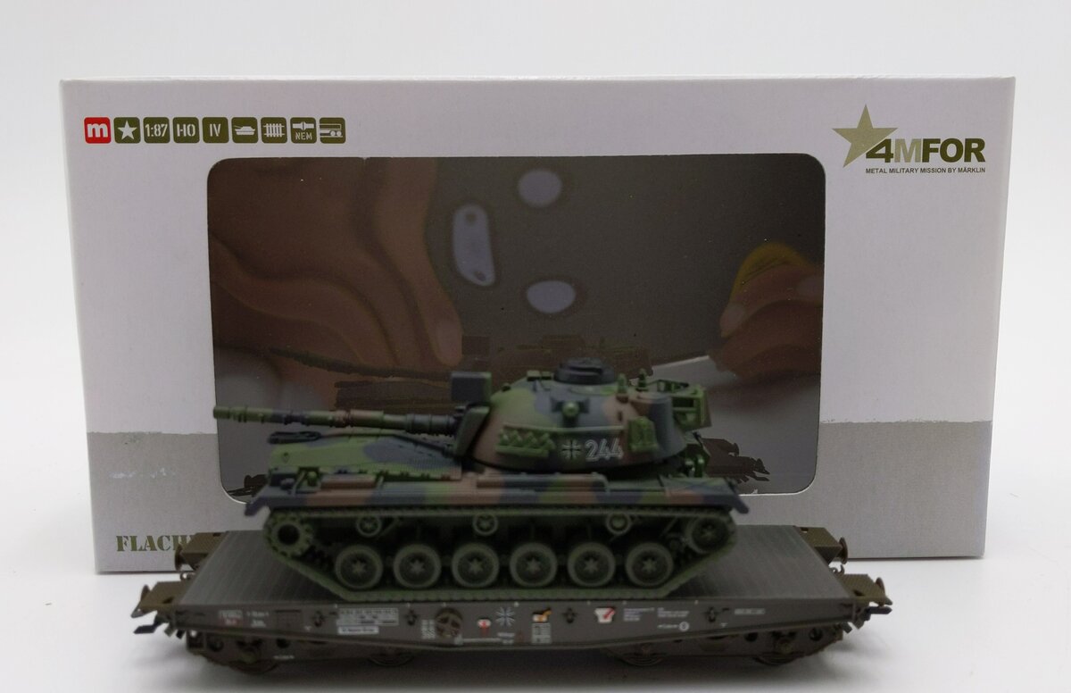 Marklin 48721 HO Scale Deutsche Bahn Flat Car w/ M-48G Tank