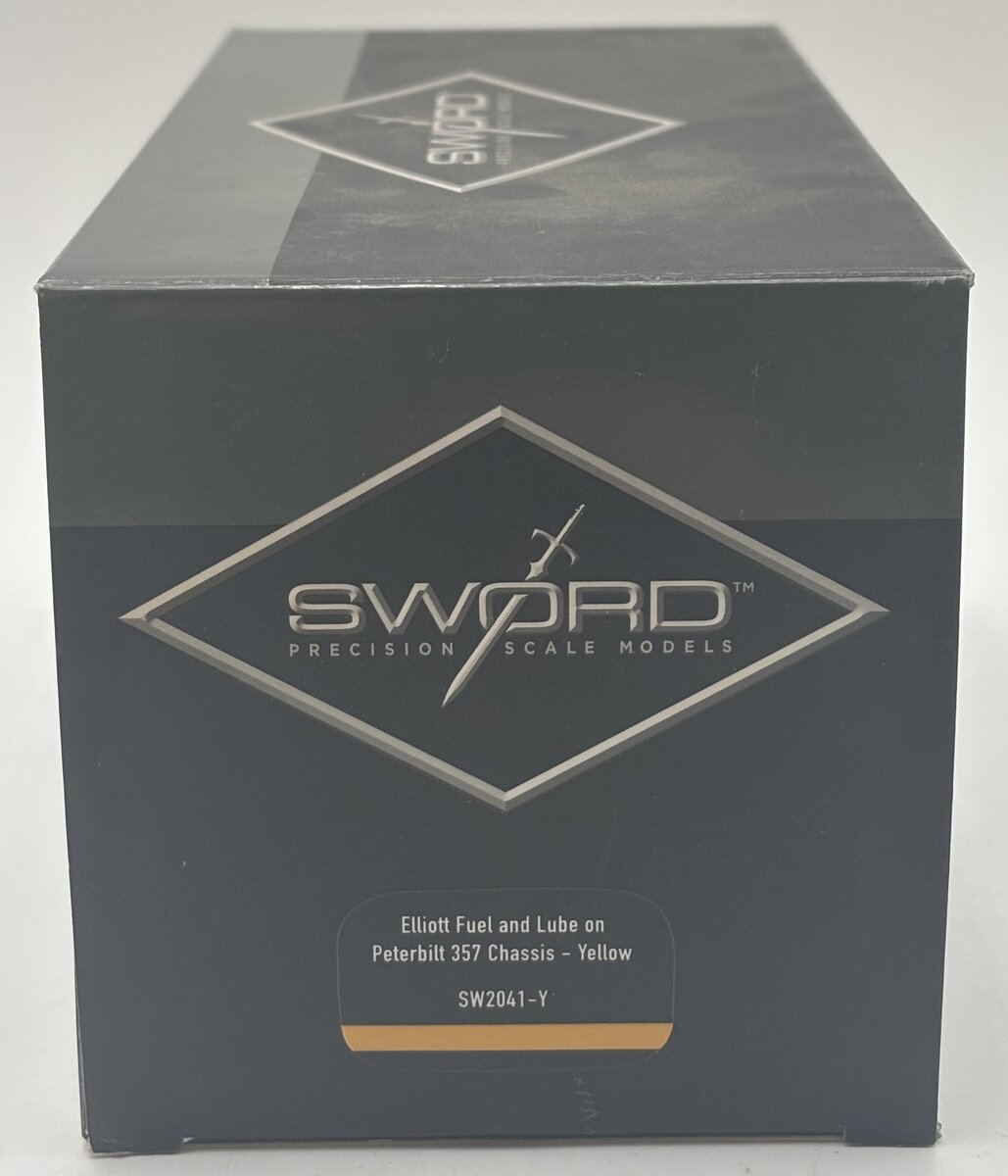Sword Models SW2041-Y 1:50 Yellow Peterbilt 357 w/Elliot Fuel and Lube Body EX/Box