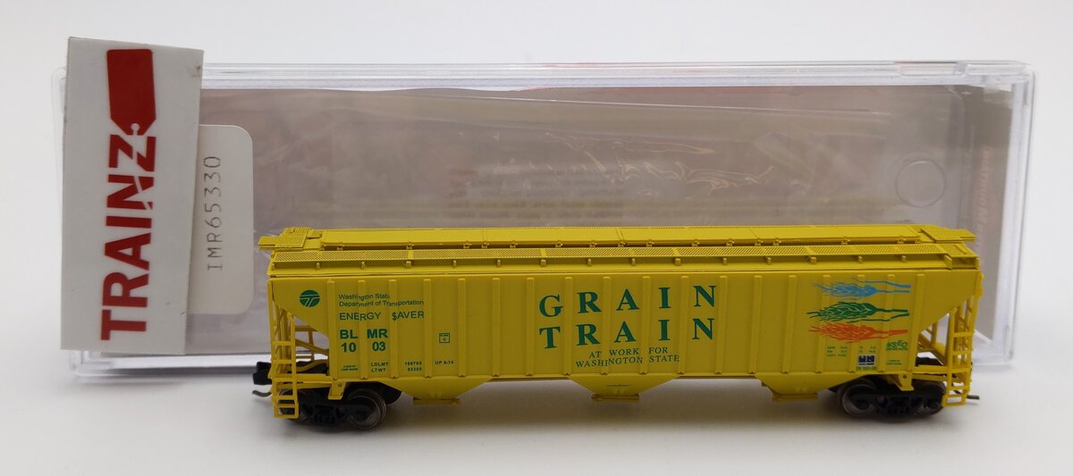 InterMountain 65330-03 N Scale Grain Train Rib-Sided 3-Bay Hopper #1003 LN/Box