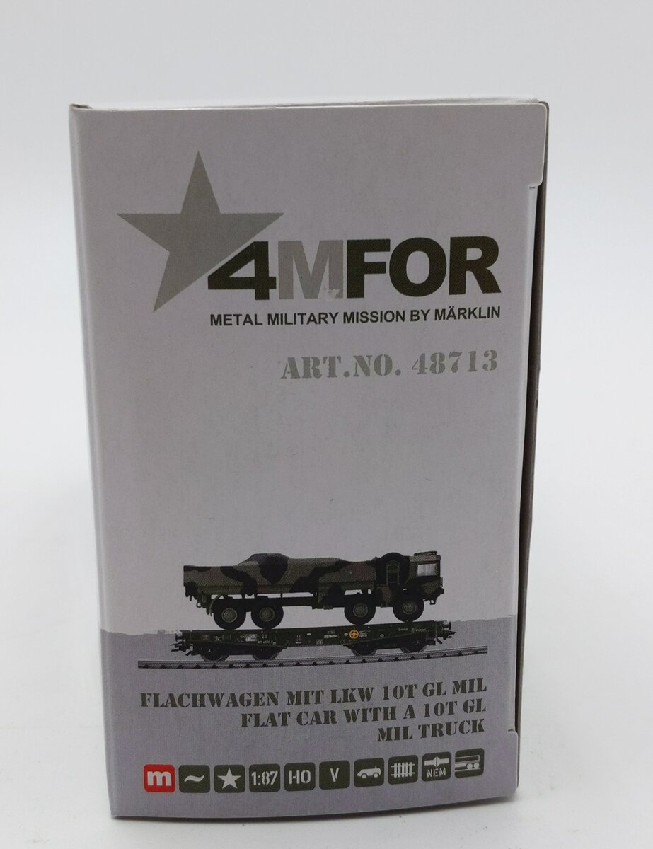 Marklin 48713 HO Scale Flatcar and 10T GL Truck LN/Box