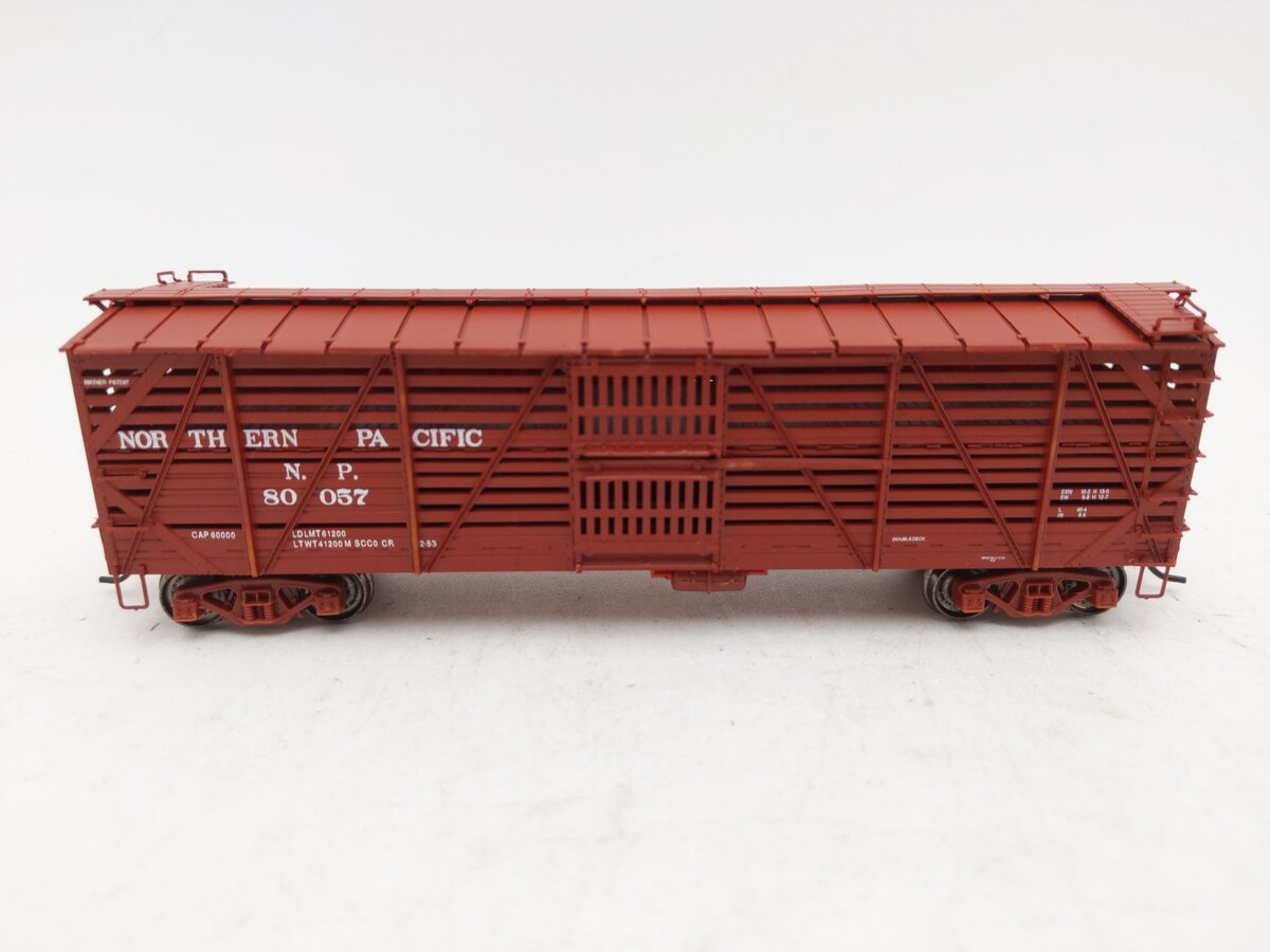 Proto 2000 80057 HO Scale Northern Pacific Mather 40' Double Deck Stock Car EX/Box