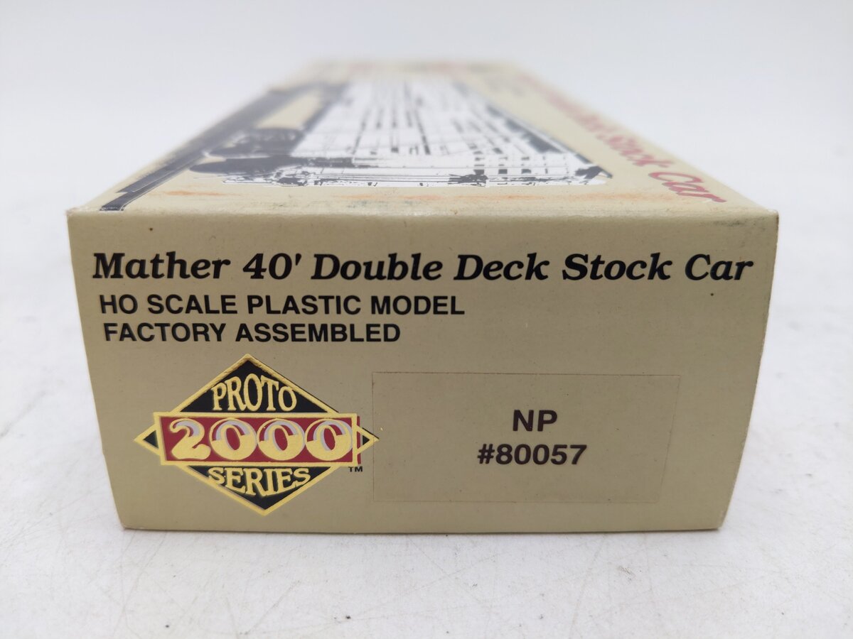 Proto 2000 80057 HO Scale Northern Pacific Mather 40' Double Deck Stock Car EX/Box