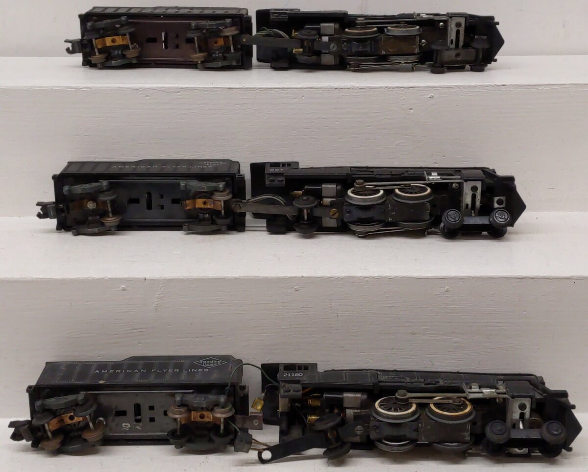 American Flyer Vintage S Gauge Steam Locomotives W/ Tenders- 303, 307, 21160 [3]