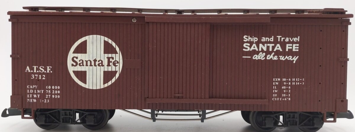 LGB 3712 G Scale Santa Fe Boxcar EX