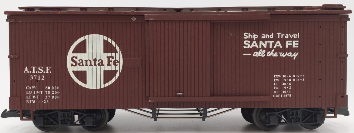 LGB 3712 G Scale Santa Fe Boxcar EX