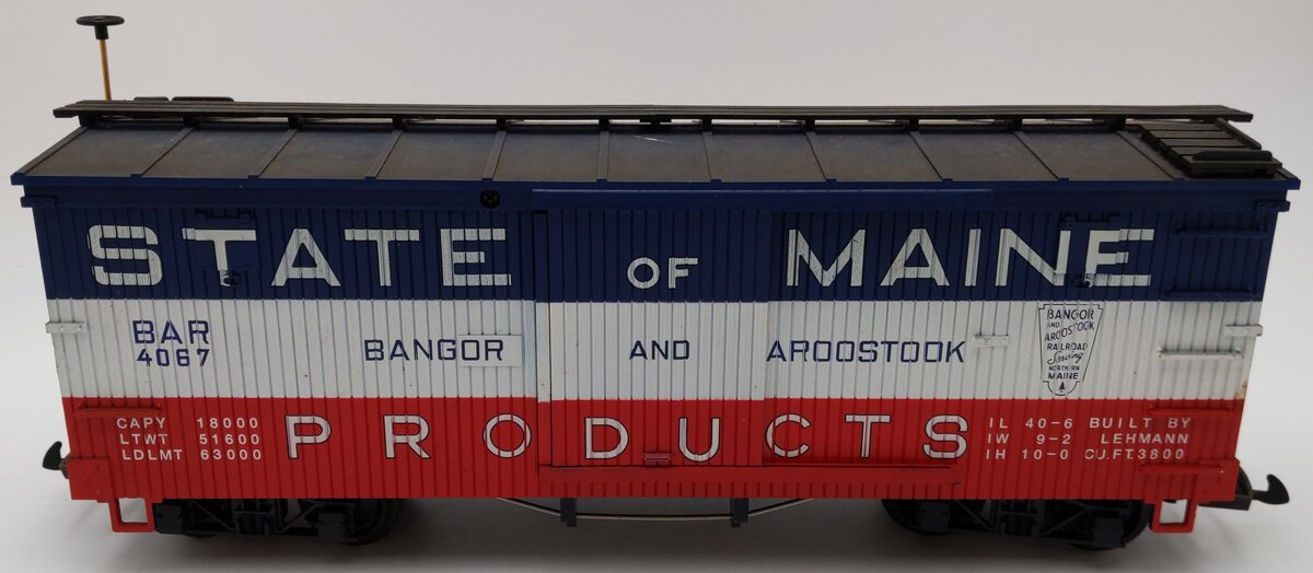 LGB 4067-K01 G Scale State of Maine Boxcar VG