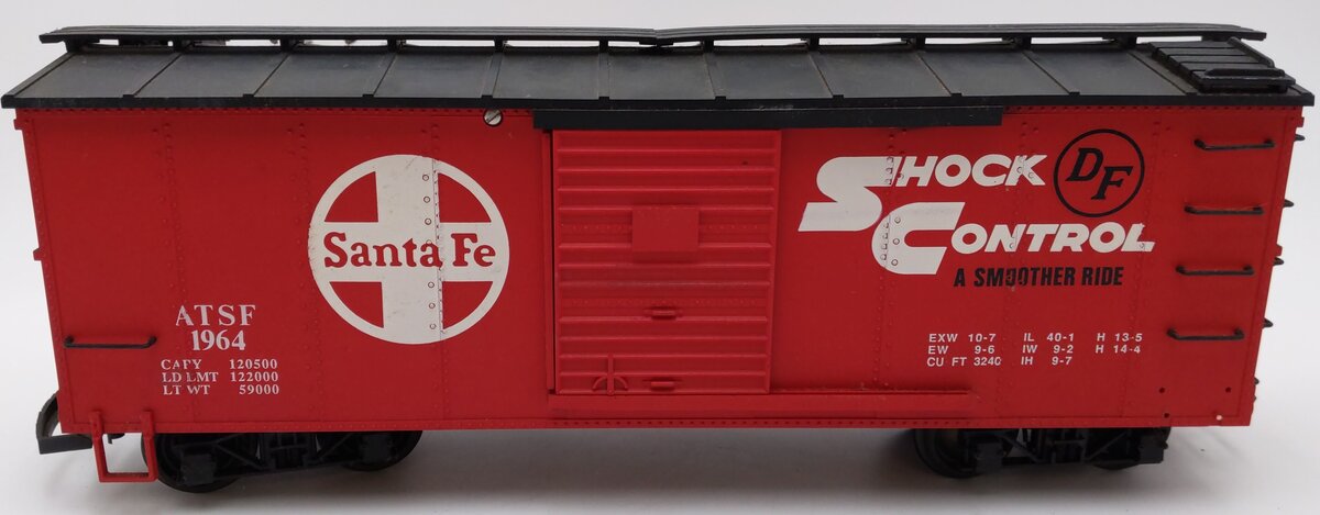 USA Trains 1964 G Scale Santa Fe Shock Control Boxcar - Custom VG