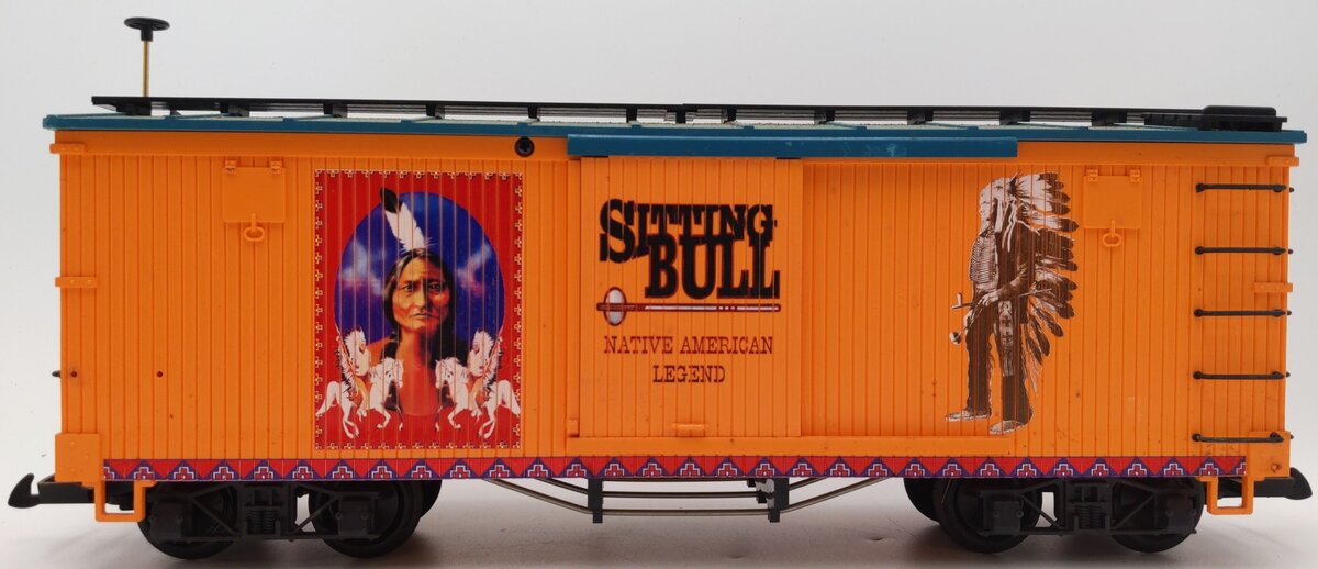 LGB 44673 G Gauge Sitting Bull Box Car EX