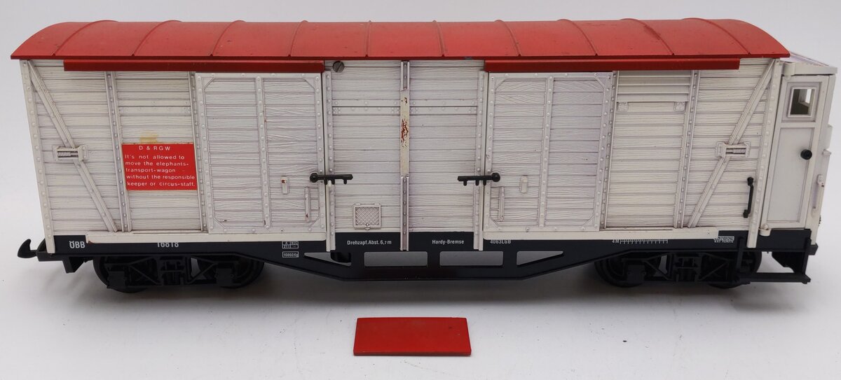 LGB 4063 Z G Scale Elephant Transport Wagon Boxcar VG