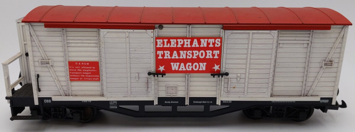 LGB 4063 Z G Scale Elephant Transport Wagon Boxcar VG