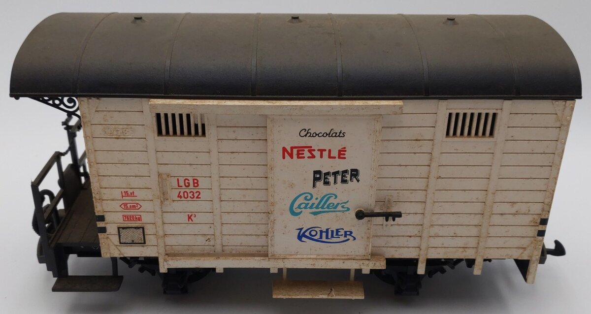 LGB 4032 G Scale Nestle Peter Caillers Chocolate Boxcar VG