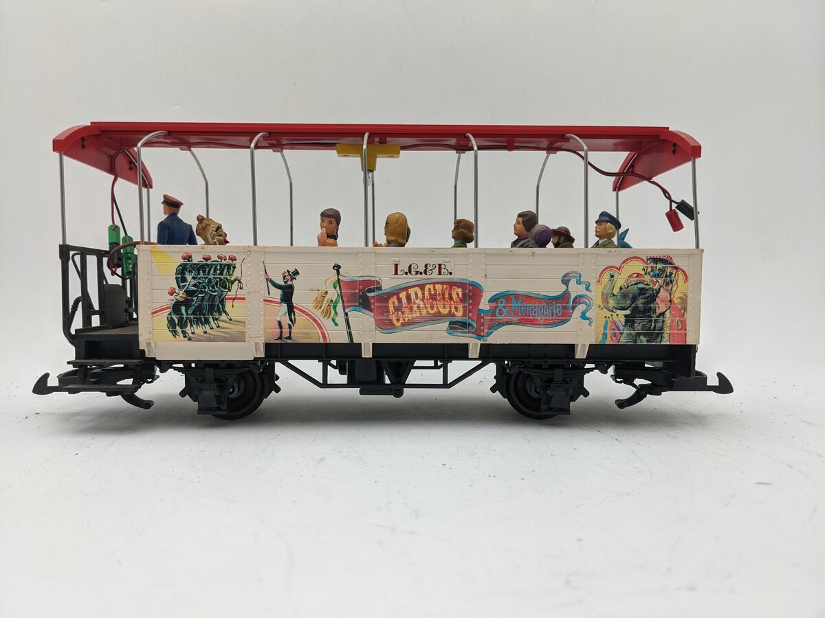 LGB 3125 G Scale Open Air Circus Passenger Car EX