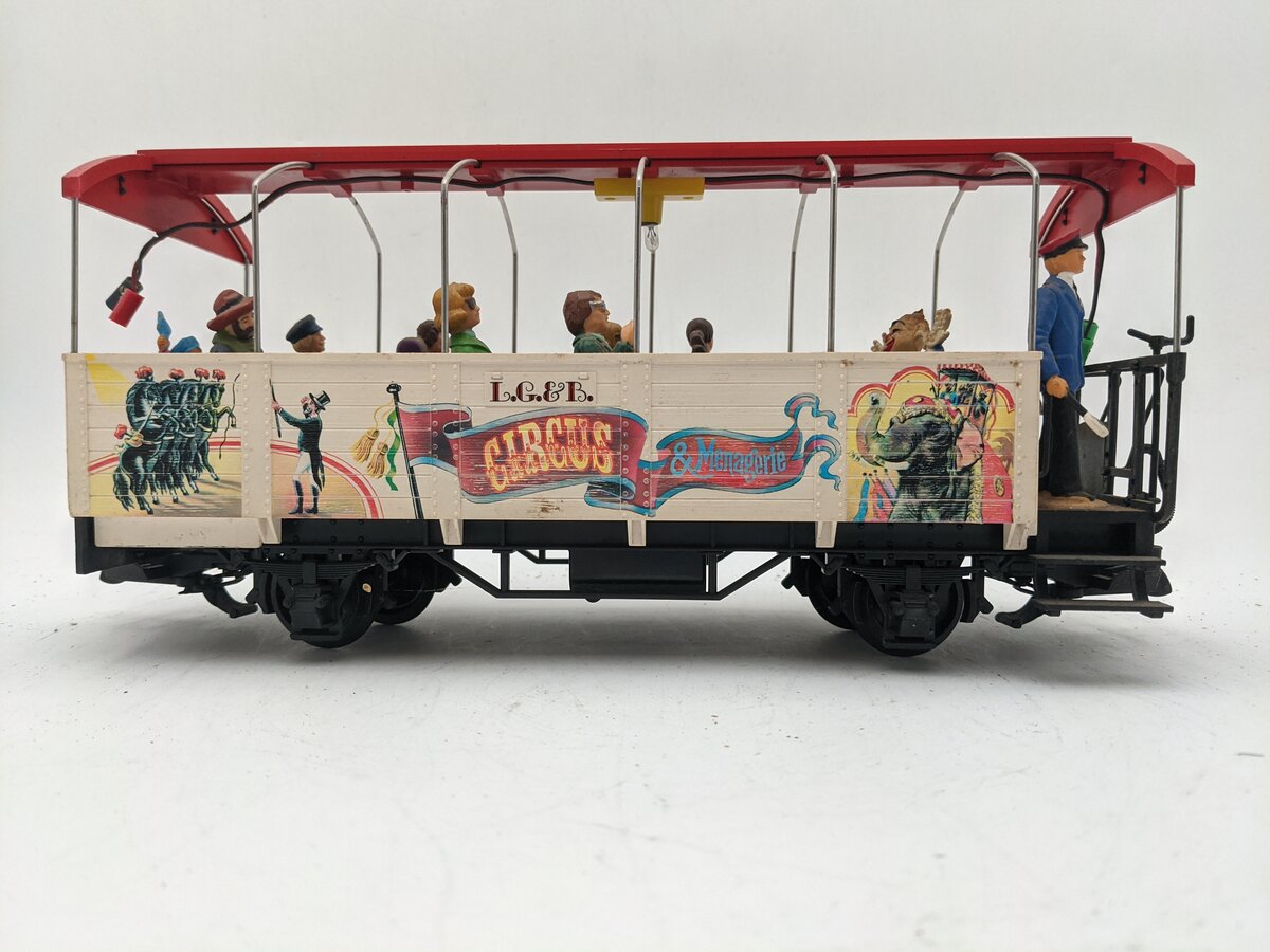 LGB 3125 G Scale Open Air Circus Passenger Car EX