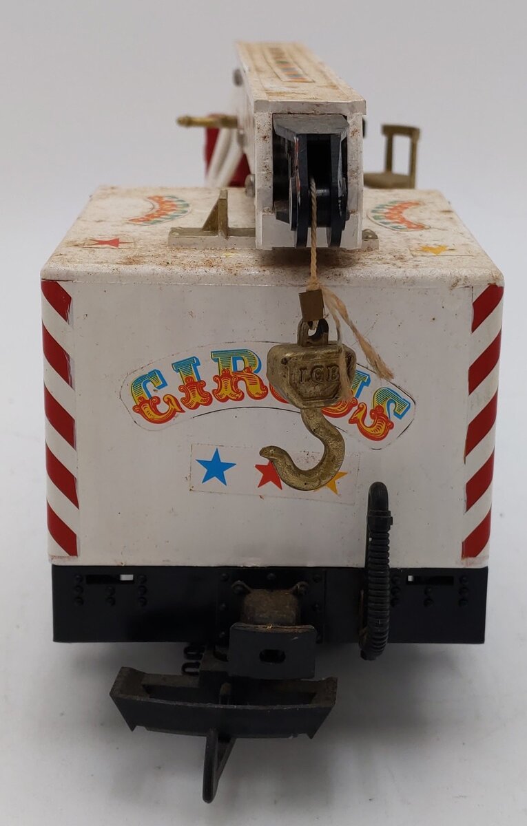 LGB 4042 G Scale Circus White Crane Car - Custom