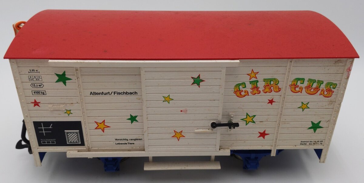 LGB 41362 G Scale Circus Box Car w/ Sound EX