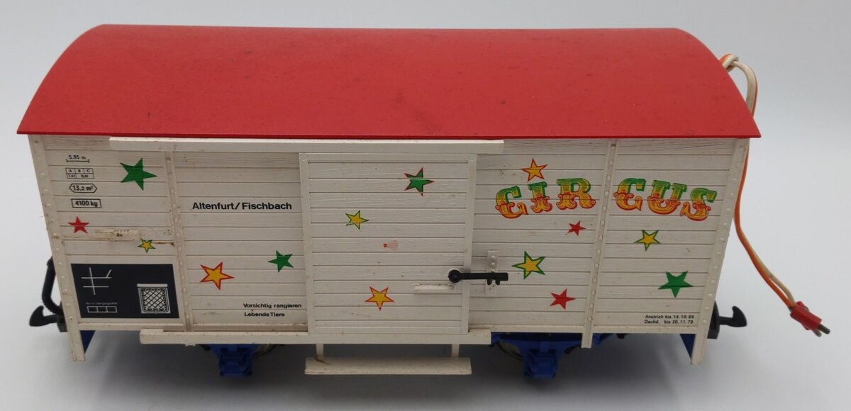LGB 41362 G Scale Circus Box Car w/ Sound EX